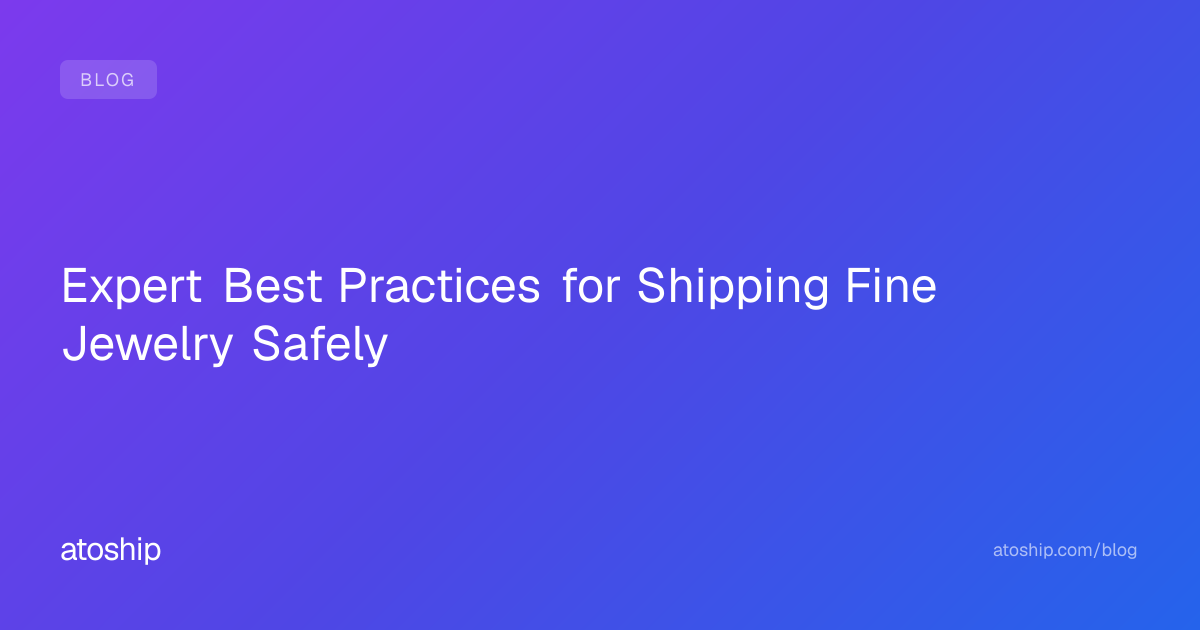 Expert Best Practices for Shipping Fine Jewelry Safely | atoship