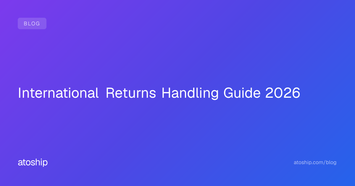 International Returns Handling Guide 2026 | atoship | atoship