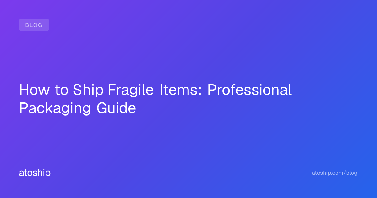 How to Ship Fragile Items: Professional Packaging Guide | atoship